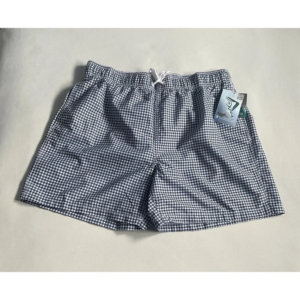 Kanu Surf‎ Men's Monaco Swim Trunks-Navy Blue Spotted Pattern- Size XL